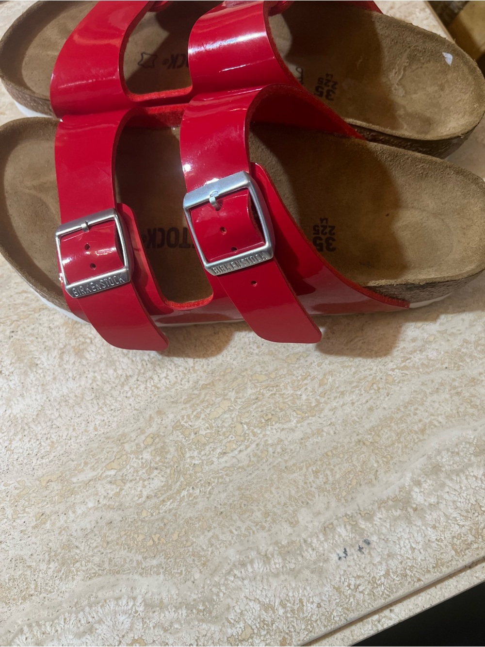 Birkenstock Arizona Sandals in Bright Red Patent - EUR 35 - Picture 2 of 5